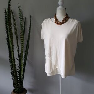 Asos cream color draped maternity blouse NWT